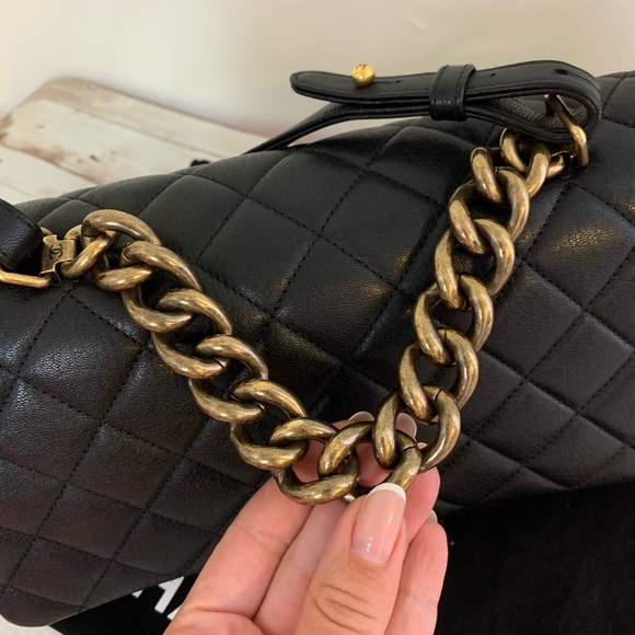 Chanel Trapezio top handle flap crossbody bag - Picture 6 of 14